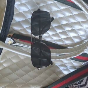Prada Dark Gray Aviator Sunglasses, New, No Box